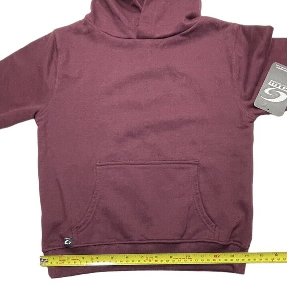 GTM SPORTSWEAR Unisex‎ Kids Fleece Hoodie Sizes YS/YM/YXL Burgundy Maroon NWT - Picture 10 of 11